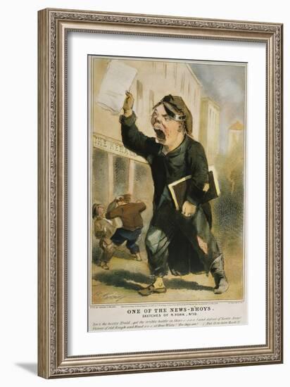 Newsboy Shouting, 1847-Sarony & Major-Framed Giclee Print