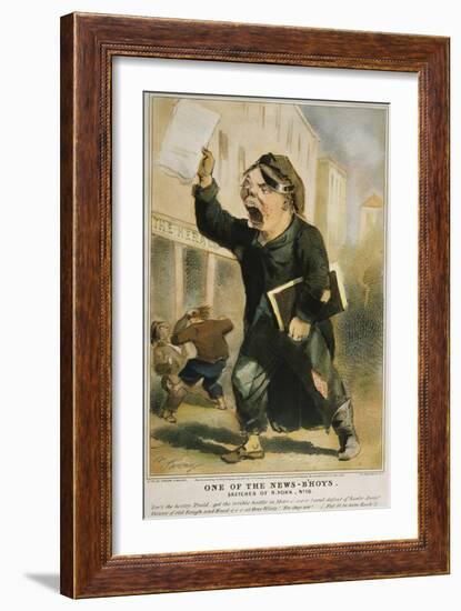 Newsboy Shouting, 1847-Sarony & Major-Framed Giclee Print