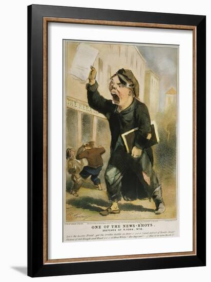 Newsboy Shouting, 1847-Sarony & Major-Framed Giclee Print