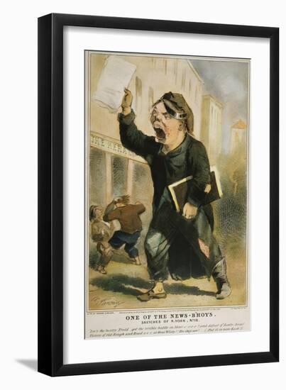 Newsboy Shouting, 1847-Sarony & Major-Framed Giclee Print