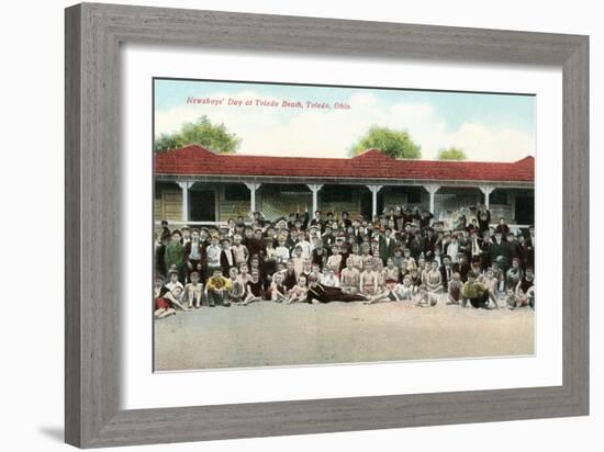 Newsboys Day, Toledo Beach-null-Framed Art Print