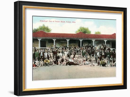 Newsboys Day, Toledo Beach-null-Framed Art Print