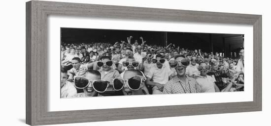 Newsboys Wearing Super Specs Watching Baseball Game-Robert W^ Kelley-Framed Photographic Print