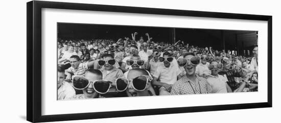 Newsboys Wearing Super Specs Watching Baseball Game-Robert W^ Kelley-Framed Photographic Print