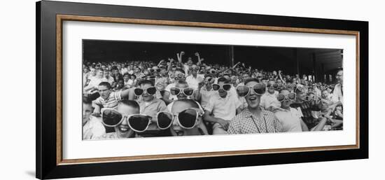 Newsboys Wearing Super Specs Watching Baseball Game-Robert W^ Kelley-Framed Photographic Print