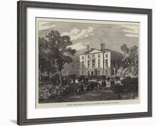 Newsham House, Occupied by the Duke of Edinburgh During His Visit to Liverpool-null-Framed Giclee Print