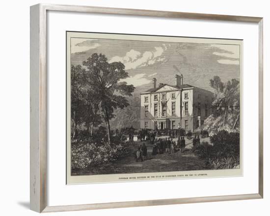 Newsham House, Occupied by the Duke of Edinburgh During His Visit to Liverpool-null-Framed Giclee Print