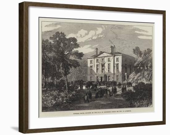 Newsham House, Occupied by the Duke of Edinburgh During His Visit to Liverpool-null-Framed Giclee Print