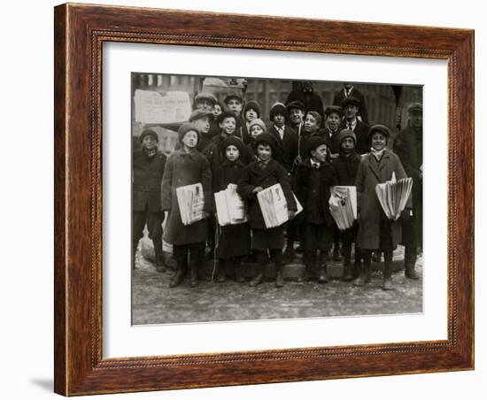 Newsies-Lewis Wickes Hine-Framed Photo