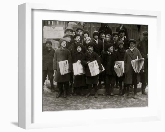 Newsies-Lewis Wickes Hine-Framed Photo