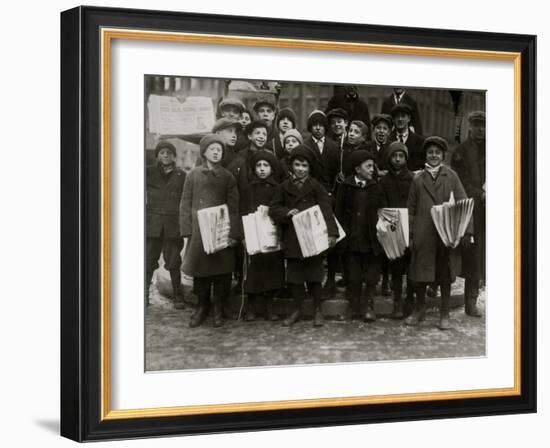 Newsies-Lewis Wickes Hine-Framed Photo