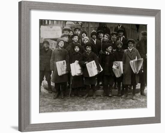 Newsies-Lewis Wickes Hine-Framed Photo