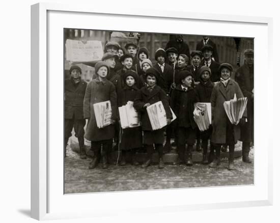 Newsies-Lewis Wickes Hine-Framed Photo