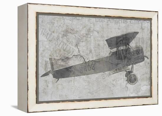 Newspaper Air Travel-Kimberly Allen-Framed Stretched Canvas