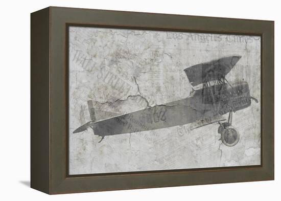 Newspaper Air Travel-Kimberly Allen-Framed Stretched Canvas