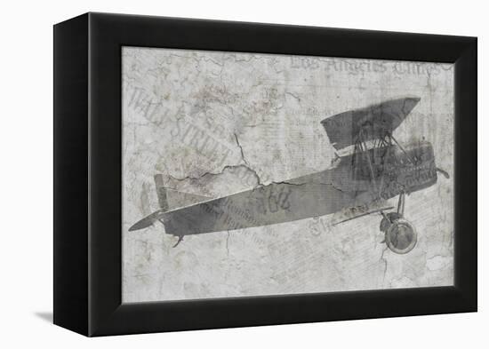 Newspaper Air Travel-Kimberly Allen-Framed Stretched Canvas