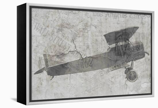 Newspaper Air Travel-Kimberly Allen-Framed Stretched Canvas