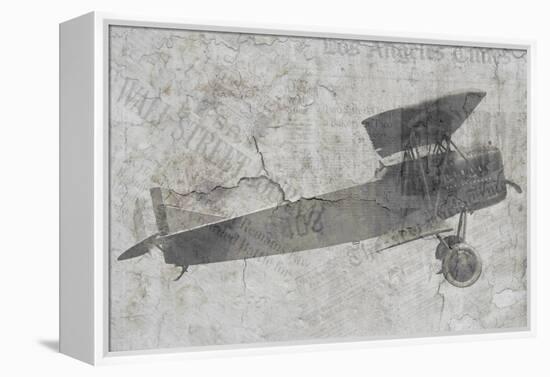 Newspaper Air Travel-Kimberly Allen-Framed Stretched Canvas