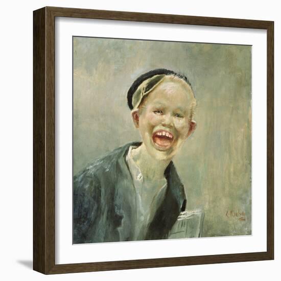 Newspaper boy by Christian Krohg-Christian Krohg-Framed Giclee Print