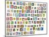 Newspaper, Magazine Alphabet With Letters, Numbers-donatas1205-Mounted Art Print