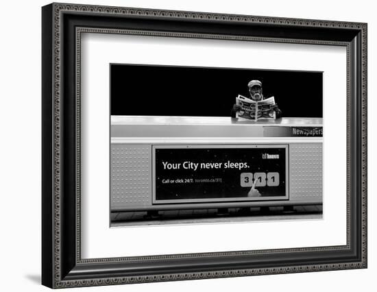 Newspaper reader-Jian Wang-Framed Photographic Print