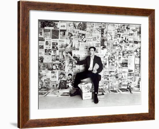 Newspaper Salesman, c.1960-English Photographer-Framed Photographic Print