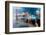 Newspaper stands during rain storm in downtown Philadelphia, Pennsylvania-null-Framed Photographic Print