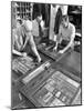 Newspaper Typesetting, Mexborough, South Yorkshire, 1959-Michael Walters-Mounted Photographic Print