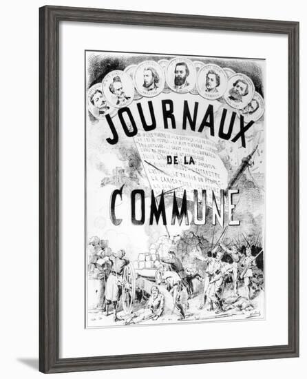 Newspapers of the Commune in Paris, 1870-71-null-Framed Giclee Print