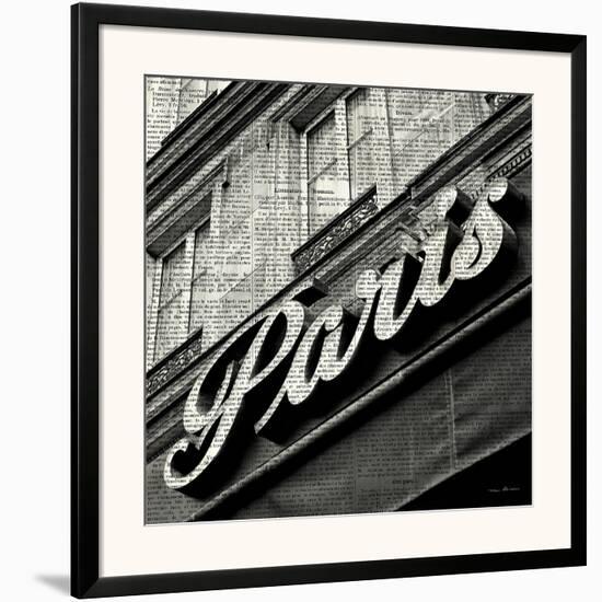 Newsprint Paris-Marc Olivier-Framed Art Print