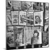 Newsstand Displaying American Magazines-Jack Birns-Mounted Photographic Print