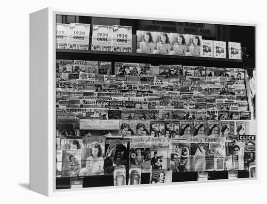 Newsstand, Omaha, Nebraska, c.1938-John Vachon-Framed Stretched Canvas