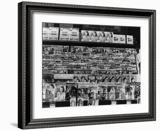 Newsstand, Omaha, Nebraska, c.1938-John Vachon-Framed Photo