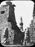 Minaret and Ruins of Luxor Temple, Luxor, Egypt, C1890. Lantern Slide-Newton & Co-Photographic Print