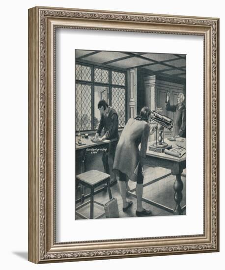 'Newton Invents a New Telescope', c1934-Unknown-Framed Giclee Print