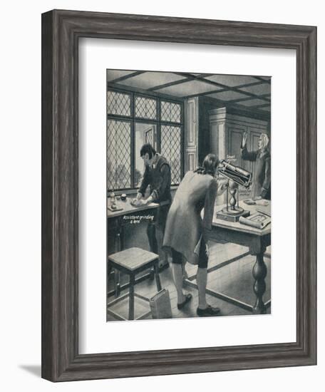 'Newton Invents a New Telescope', c1934-Unknown-Framed Giclee Print