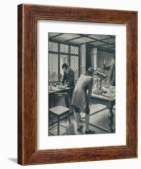 'Newton Invents a New Telescope', c1934-Unknown-Framed Giclee Print