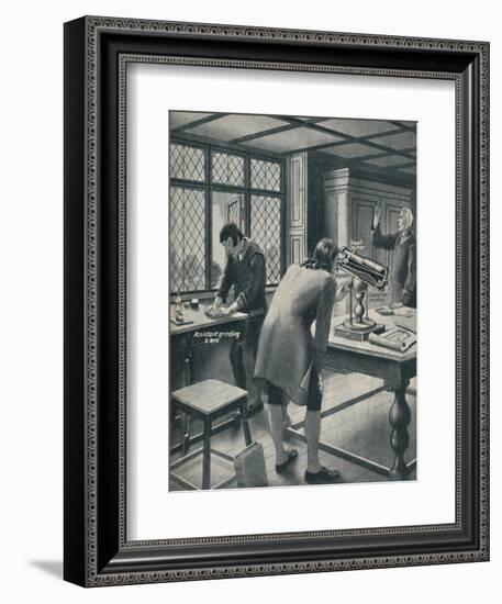 'Newton Invents a New Telescope', c1934-Unknown-Framed Giclee Print