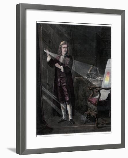 Newton Investigating Light, 1870-William Mouat Loudan-Framed Giclee Print