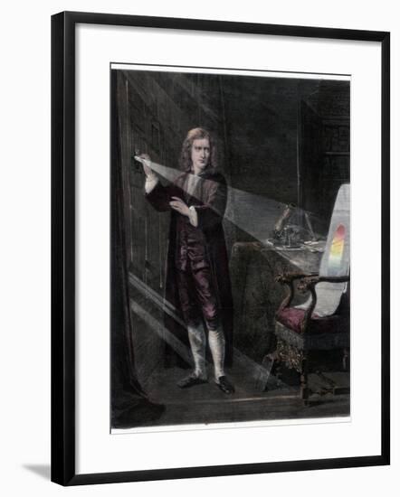 Newton Investigating Light, 1870-William Mouat Loudan-Framed Giclee Print