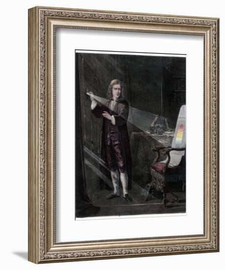 Newton Investigating Light, 1870-William Mouat Loudan-Framed Giclee Print