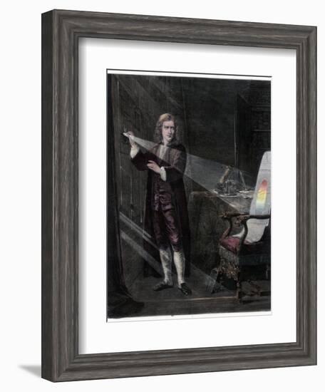 Newton Investigating Light, 1870-William Mouat Loudan-Framed Giclee Print