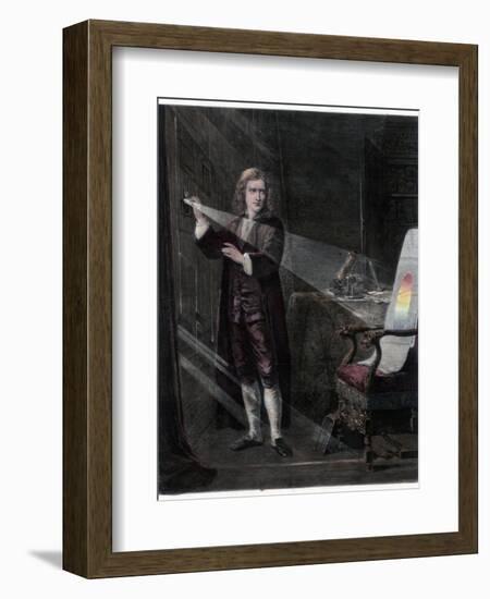 Newton Investigating Light, 1870-William Mouat Loudan-Framed Giclee Print