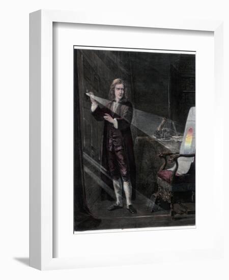 Newton Investigating Light, 1870-William Mouat Loudan-Framed Giclee Print