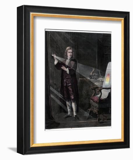 Newton Investigating Light, 1870-William Mouat Loudan-Framed Giclee Print