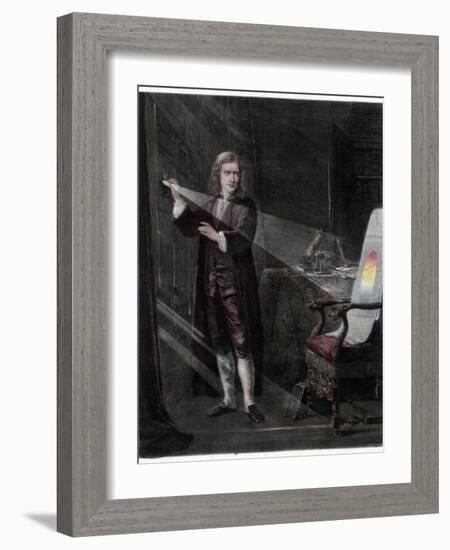 Newton Investigating Light, 1870-William Mouat Loudan-Framed Giclee Print