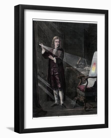 Newton Investigating Light, 1870-William Mouat Loudan-Framed Giclee Print