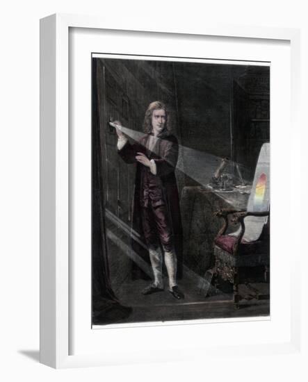 Newton Investigating Light, 1870-William Mouat Loudan-Framed Giclee Print