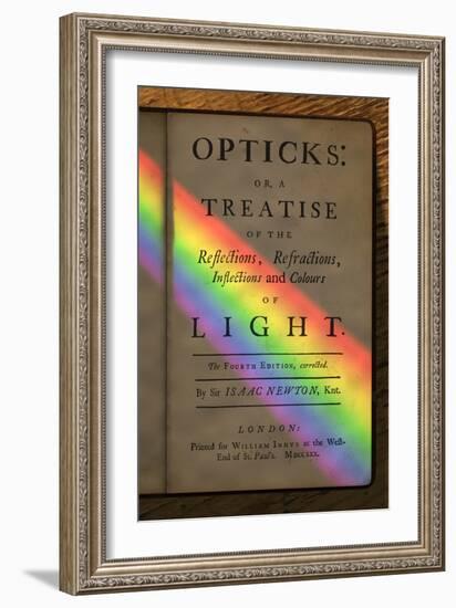 Newton's Opticks with Colour Spectrum-David Parker-Framed Photographic Print