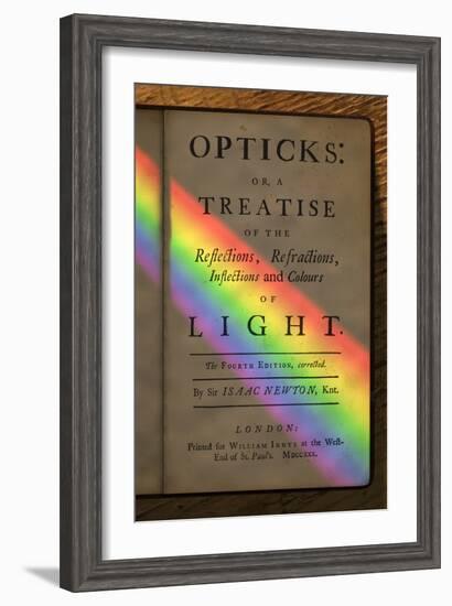 Newton's Opticks with Colour Spectrum-David Parker-Framed Photographic Print